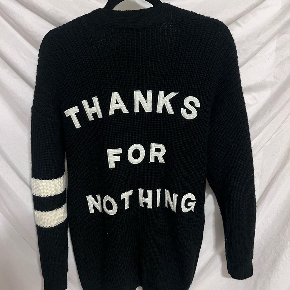 Black and White Women's Sweater Cardigan
